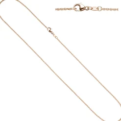 1,5mm Rundankerkette Kette Collier aus 585 Rotgold Gold, Goldkette, 45 cm