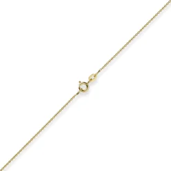 1,1mm Rund-Ankerkette Kette Collier, 585 Gold Gelbgold Goldkette, 36cm