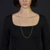 2,3mm Rund-Ankerkette Kette Collier, 585 Gold Rotgold Goldkette, 80cm