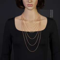 2,3mm Rundankerkette Kette Collier, 750 Gold Rotgold, Goldkette, 38cm