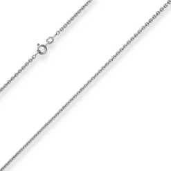 2,4mm Rund-Ankerkette Kette Collier Halskette aus 925 Silber rhodiniert 50cm