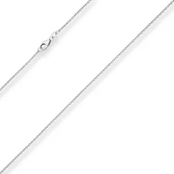 1,5mm Rund-Ankerkette Kette Collier Halskette aus 925 Silber rhodiniert 70cm