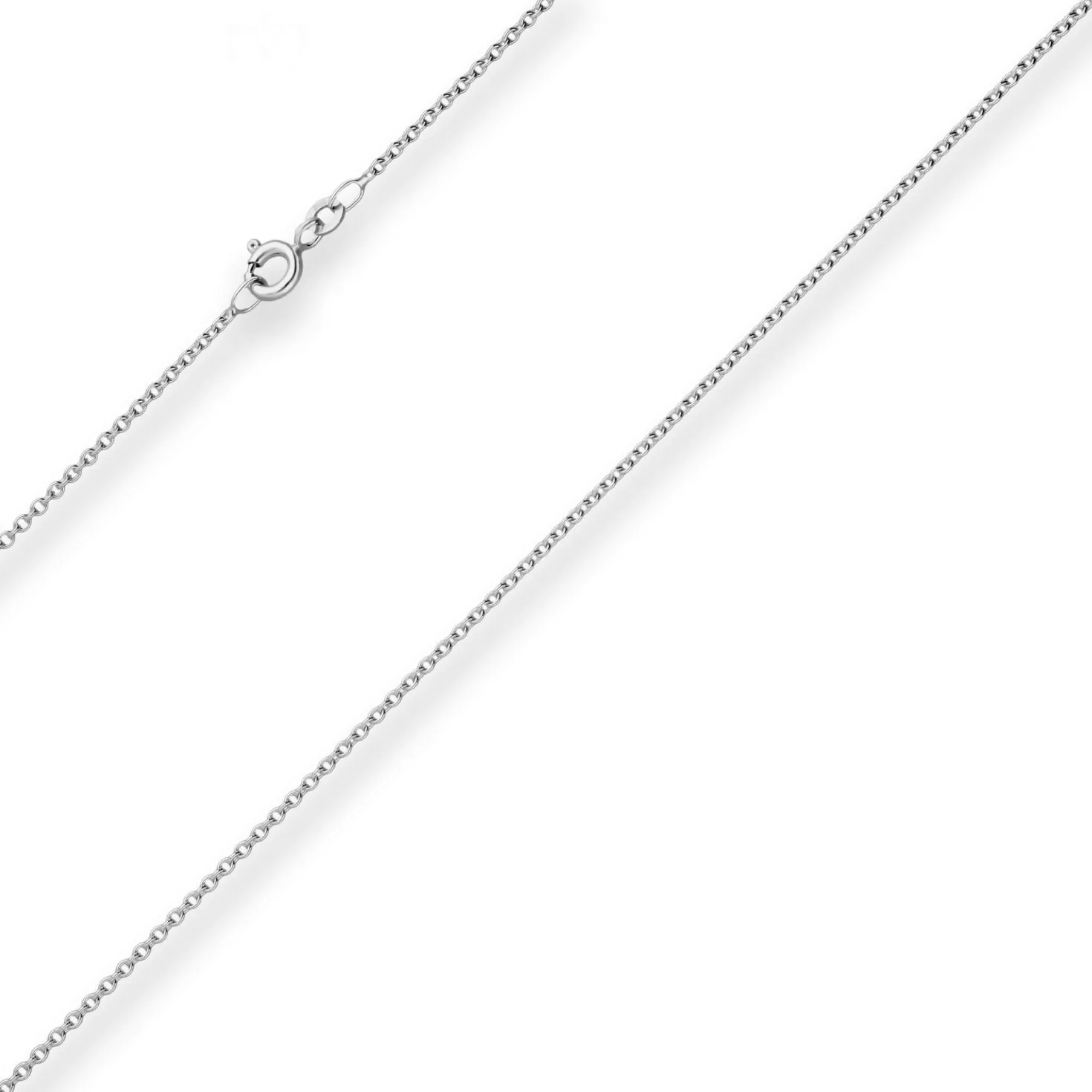 1,5mm Rund-Ankerkette Kette Collier Halskette aus 925 Silber rhodiniert 80cm