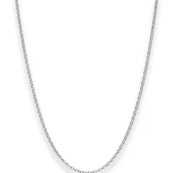 1,5mm Rund-Ankerkette Kette Collier Halskette aus 925 Silber rhodiniert 80cm