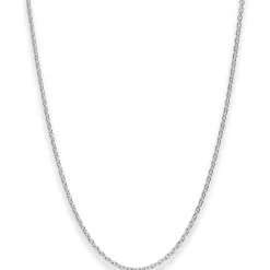 1,5mm Rund-Ankerkette Kette Collier Halskette aus 925 Silber rhodiniert 80cm