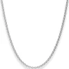 2,8mm Rund-Ankerkette Kette Collier Halskette aus 925 Silber rhodiniert 50cm