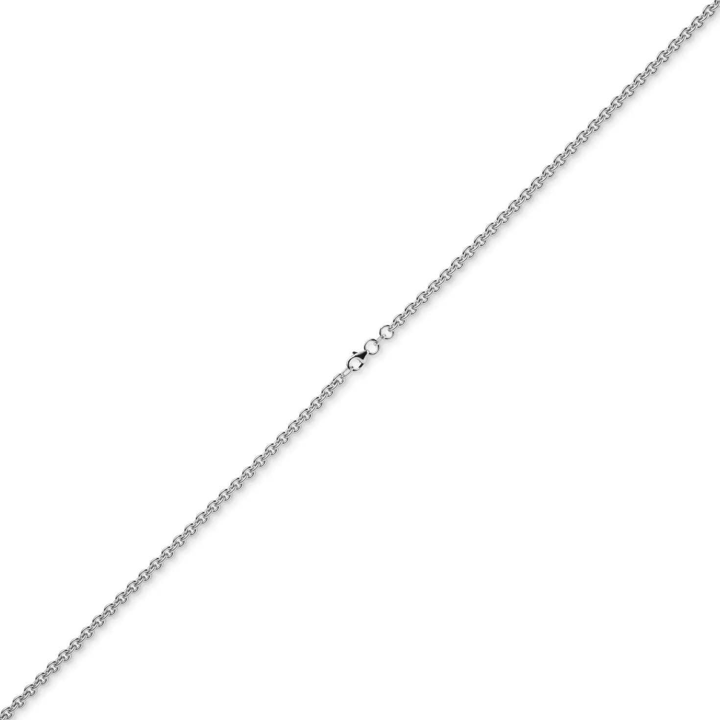 4mm Rund-Ankerkette Kette Collier Halskette 750 Gold Weißgold 55cm Halsschmuck