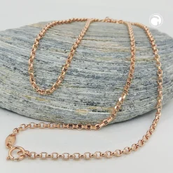 2mm Rund-Ankerkette Kette Collier Halsschmuck aus 375 Gold Rotgold 45cm