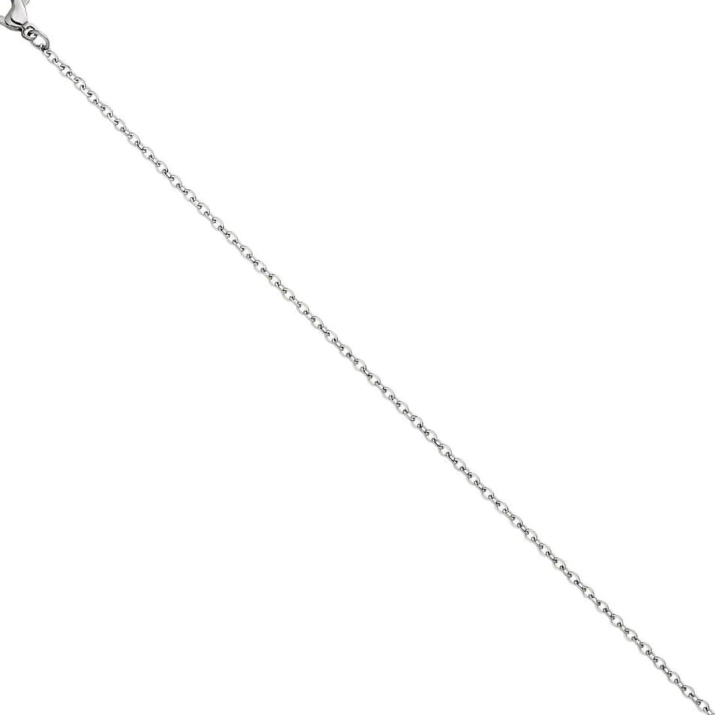 2mm Rundankerkette Kette Halskette Collier aus Edelstahl in Silberfarbe 46cm