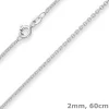 2mm Rund-Ankerkette Silberkette Collier Halskette aus 925 Silber 60cm