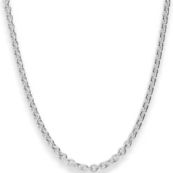 4mm Rund-Ankerkette Silberkette Collier Halskette aus 925 Silber 60cm