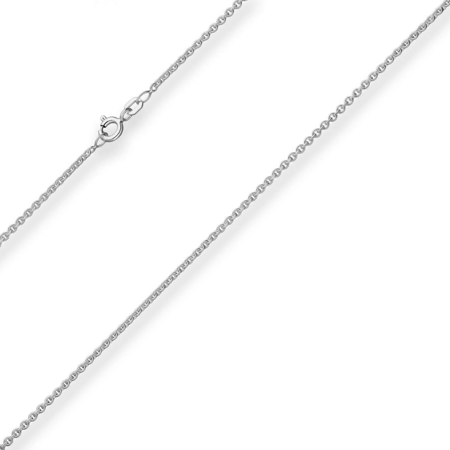 2mm Rund-Ankerkette Silberkette Collier Halskette aus 925 Silber rhodiniert 50cm