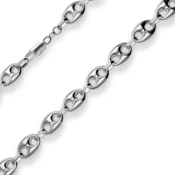 11,8mm Schiffsankerkette Kette Collier Halskette aus 925 Silber rhodiniert 50cm