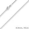 0,9mm Schlangenkette diamantiert Collier Halskette aus 585 Gold Weißgold 45cm