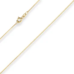 0,8mm Schlangenkette diamantiert Collier Halskette aus 375 Gold Gelbgold 45cm