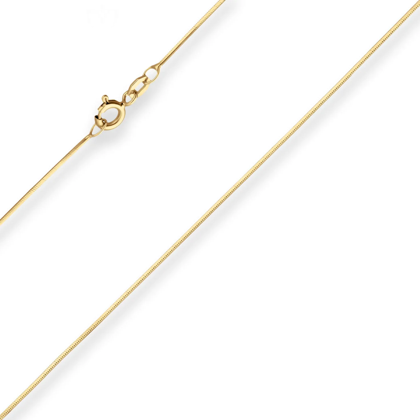 0,8mm Schlangenkette diamantiert Collier Halskette aus 375 Gold Gelbgold 42cm