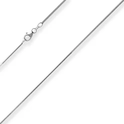 1mm Schlangenkette diamantiert Collier Halskette aus 925 Silber rhodiniert 42cm