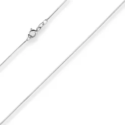 0,8mm Schlangenkette diamantiert Kette Collier aus 925 Silber rhodiniert 42cm