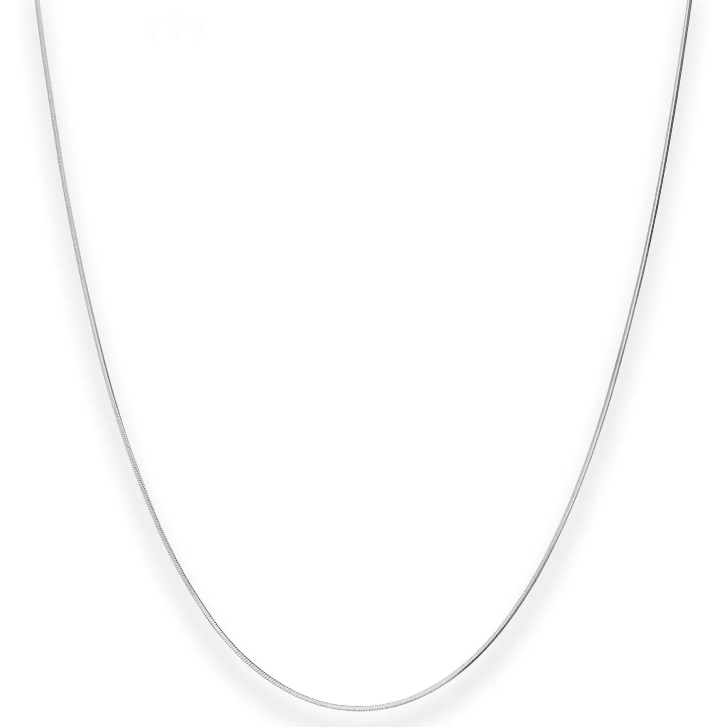 0,8mm Schlangenkette diamantiert Kette Collier aus 925 Silber rhodiniert 45cm