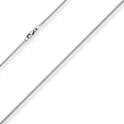 1,2mm Schlangenkette diamantiert Kette Collier aus 925 Silber rhodiniert 45cm