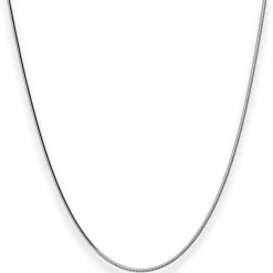 1,2mm Schlangenkette diamantiert Kette Collier aus 925 Silber rhodiniert 50cm