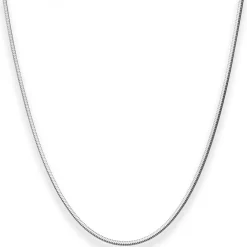 1,4mm Schlangenkette diamantiert Kette Collier aus 925 Silber rhodiniert 45cm