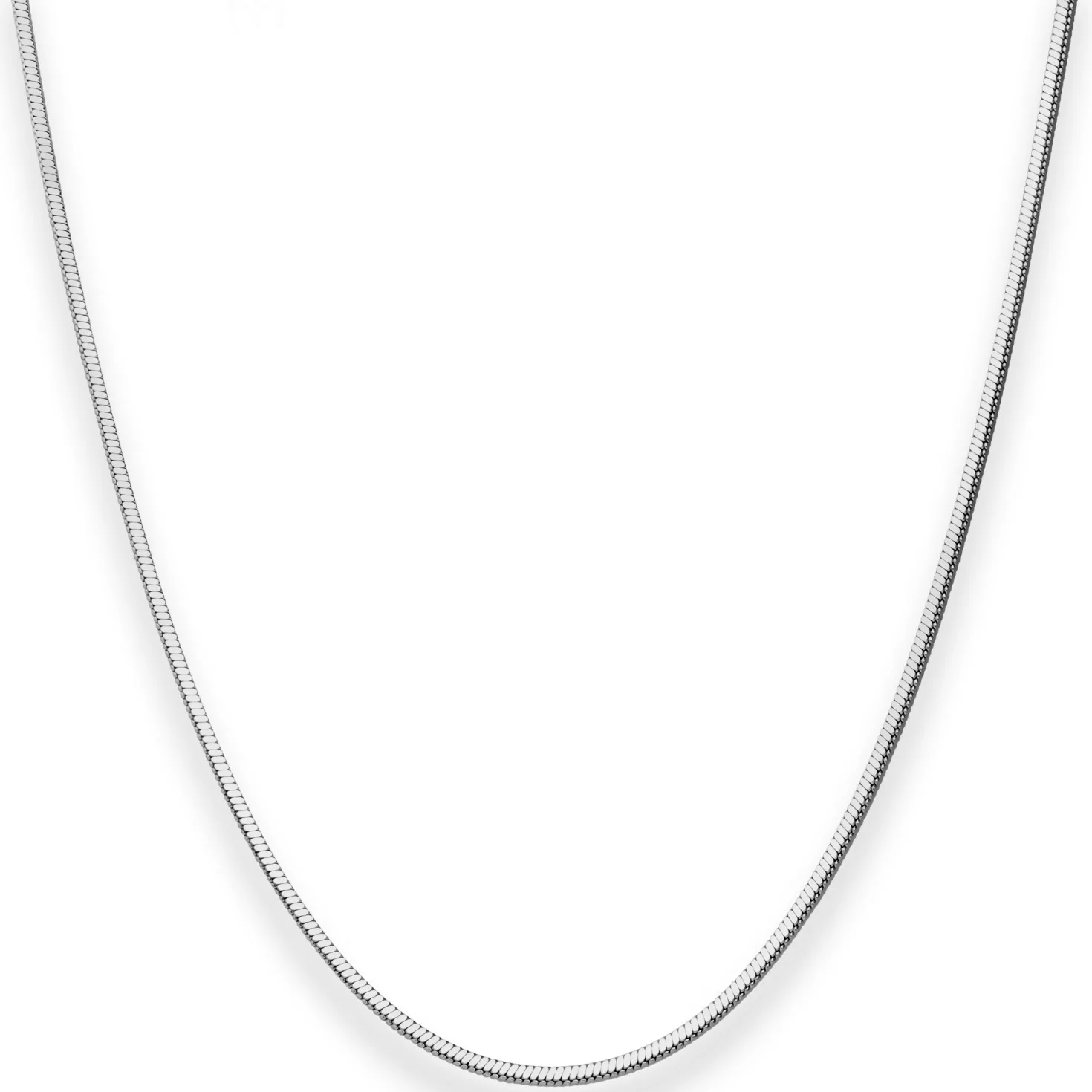 1,4mm Schlangenkette diamantiert Kette Collier aus 925 Silber rhodiniert 45cm