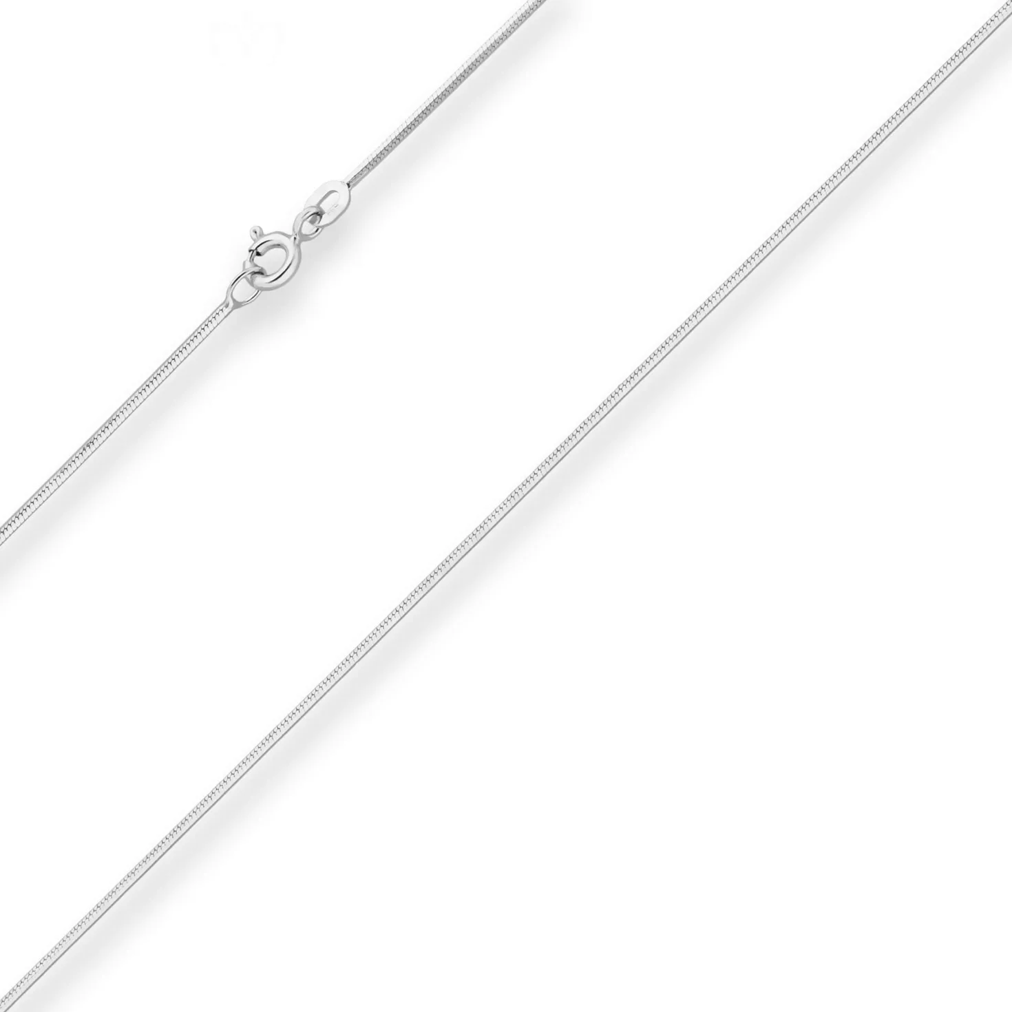 0,9mm Schlangenkette diamantiert Kette Collier Halskette aus 925 Silber 45cm