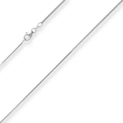 1mm Schlangenkette diamantiert Silberkette Collier Halskette aus 925 Silber 45cm