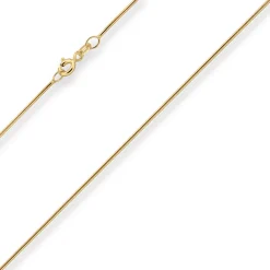 0,9mm Schlangenkette Goldkette Collier Halskette aus 585 Gold Gelbgold 40cm
