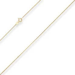 0,8mm Schlangenkette Goldkette Collier Halskette aus 585 Gold Gelbgold 42cm