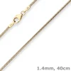 1,4mm Schlangenkette Goldkette Collier Halskette aus 585 Gold Gelbgold 40cm