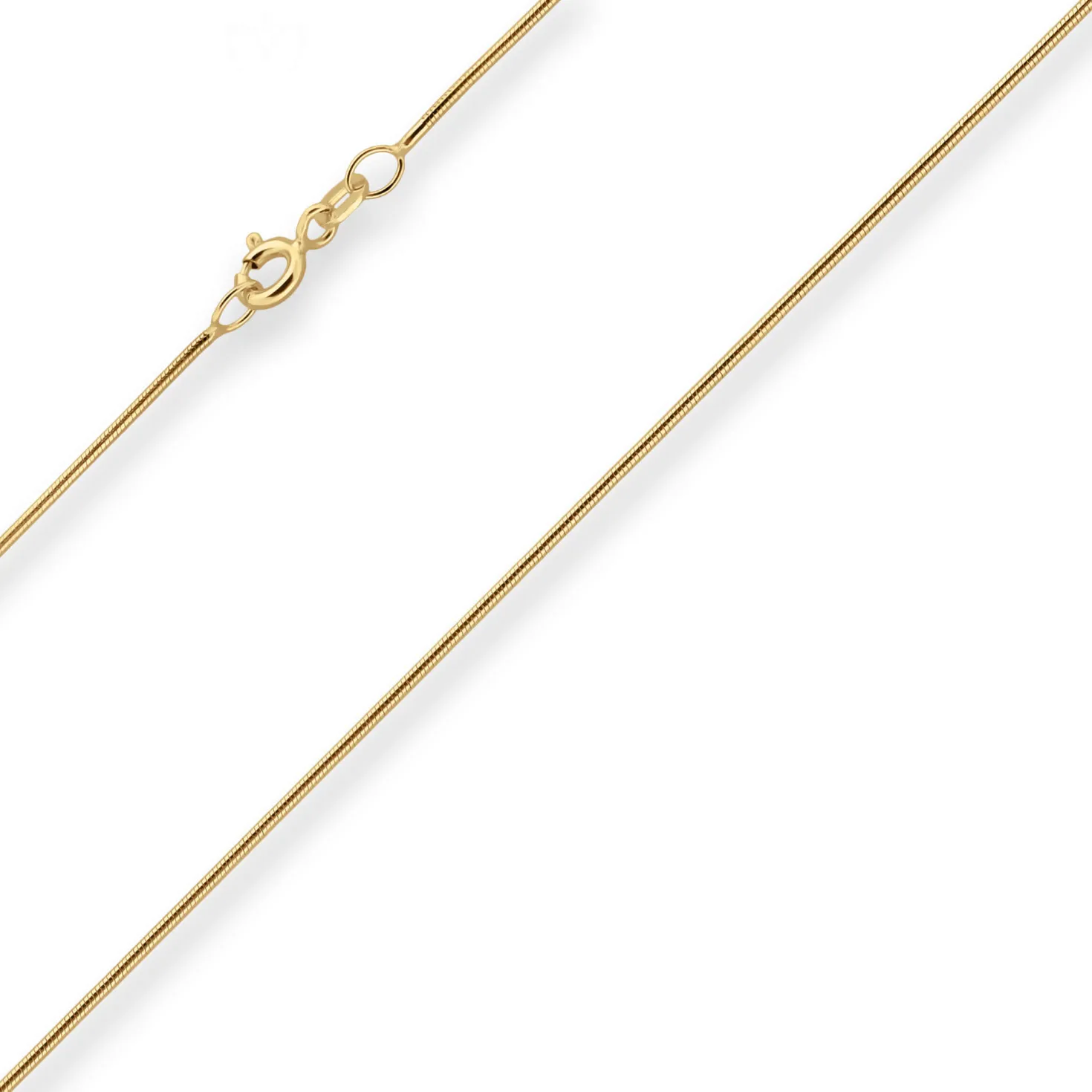0,9mm Schlangenkette Goldkette Collier Halskette aus 375 Gold Gelbgold 50cm