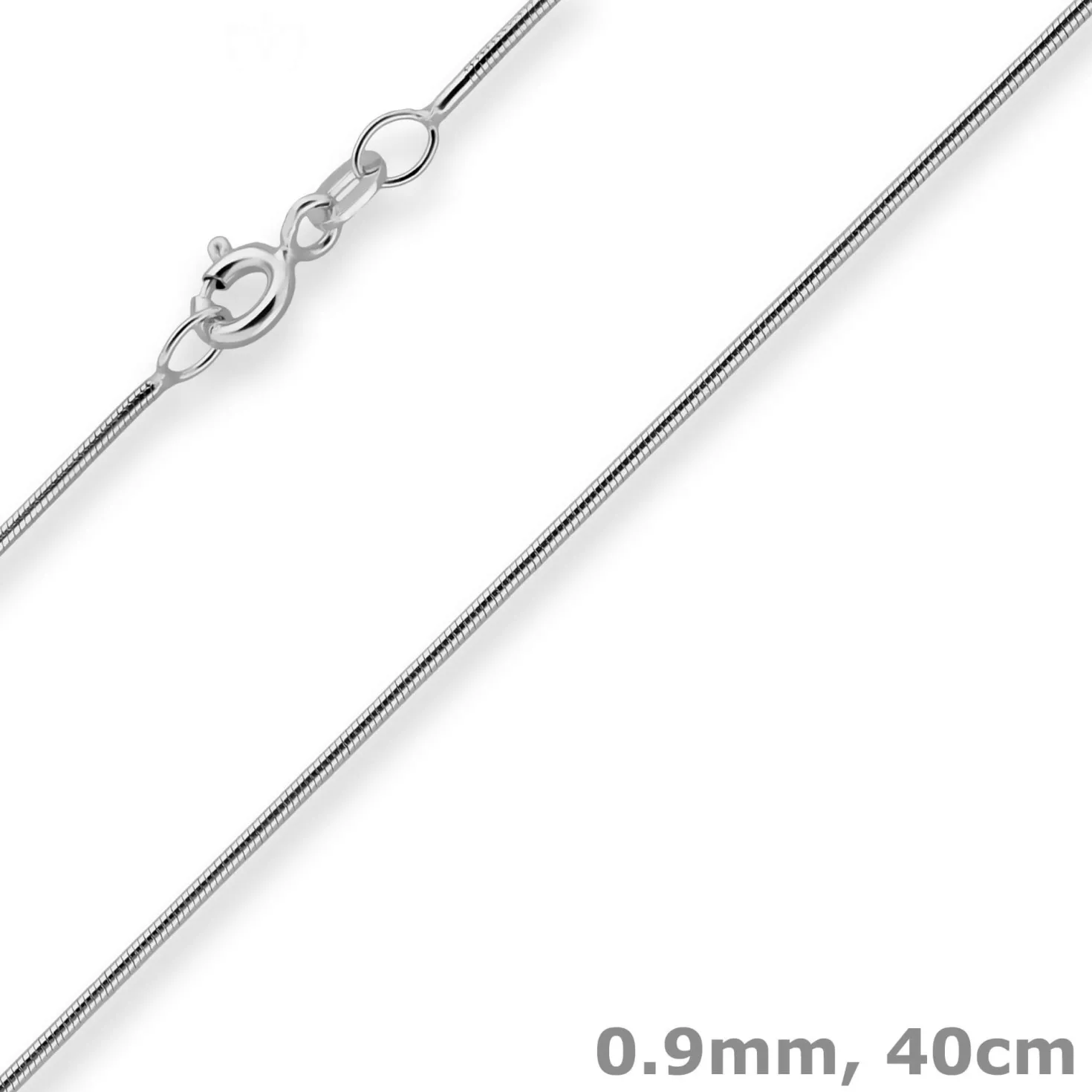 0,9mm Schlangenkette Goldkette Collier Halskette aus 375 Gold Weißgold 40cm