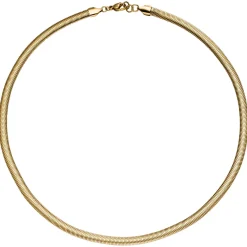5mm Schlangenkette Halskette Collier aus Edelstahl goldfarben 44-45cm