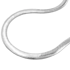4mm Schlangenkette Halskette Collier flach glänzend aus 925 Silber 45cm