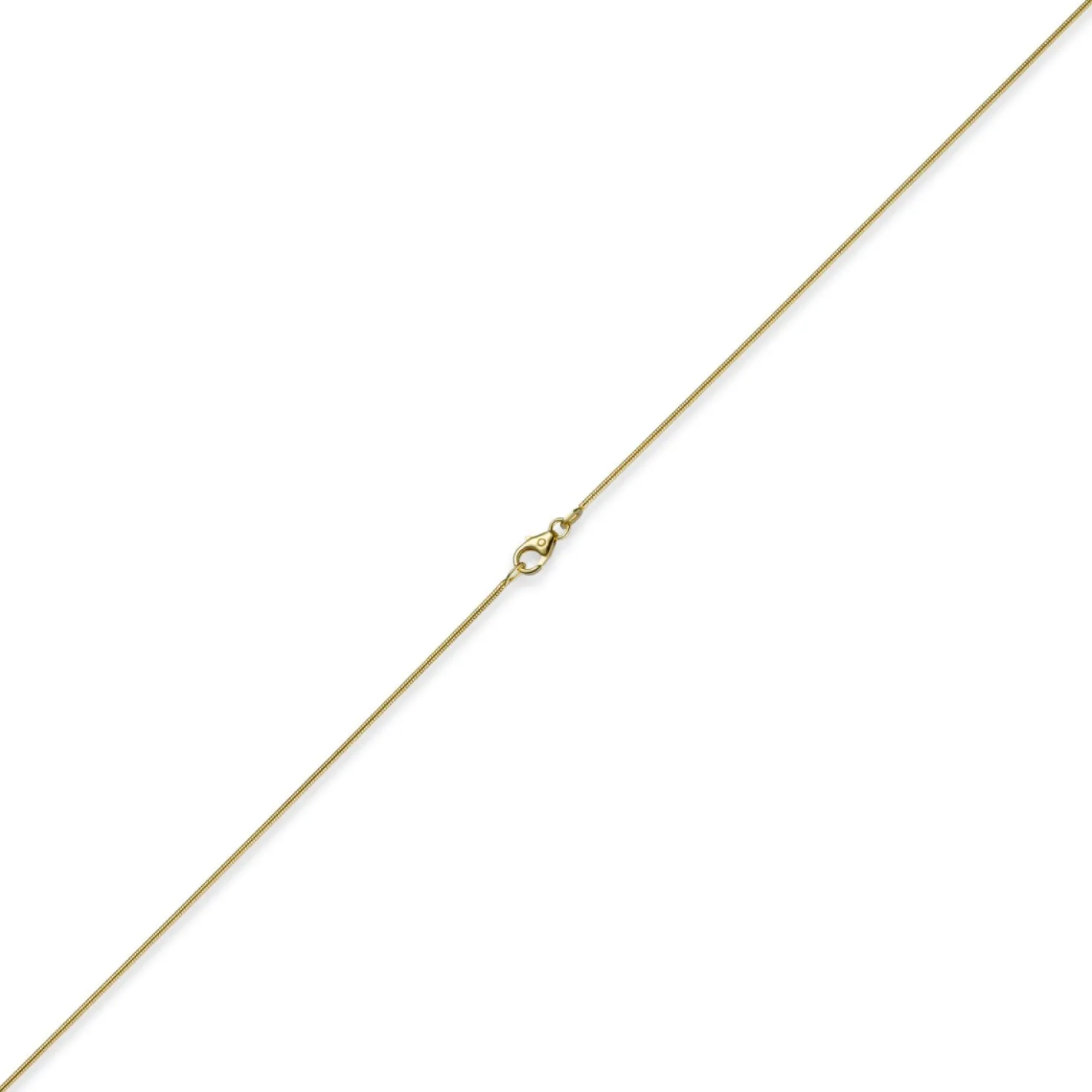 1mm Schlangenkette Kette Collier aus 750 Gold Gelbgold, Goldkette 42cm