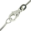 1mm Schlangenkette Kette Collier aus 585 Gold Weißgold, 45cm, Damen