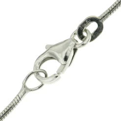 1mm Schlangenkette Kette Collier aus 585 Gold Weißgold, 45cm, Damen