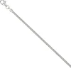 1,9mm Schlangenkette Kette Collier aus 925 Silber rhodiniert 80cm