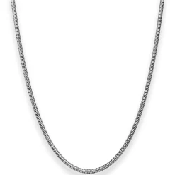 2,4mm Schlangenkette Kette Collier Halskette aus 925 Silber rhodiniert 50cm