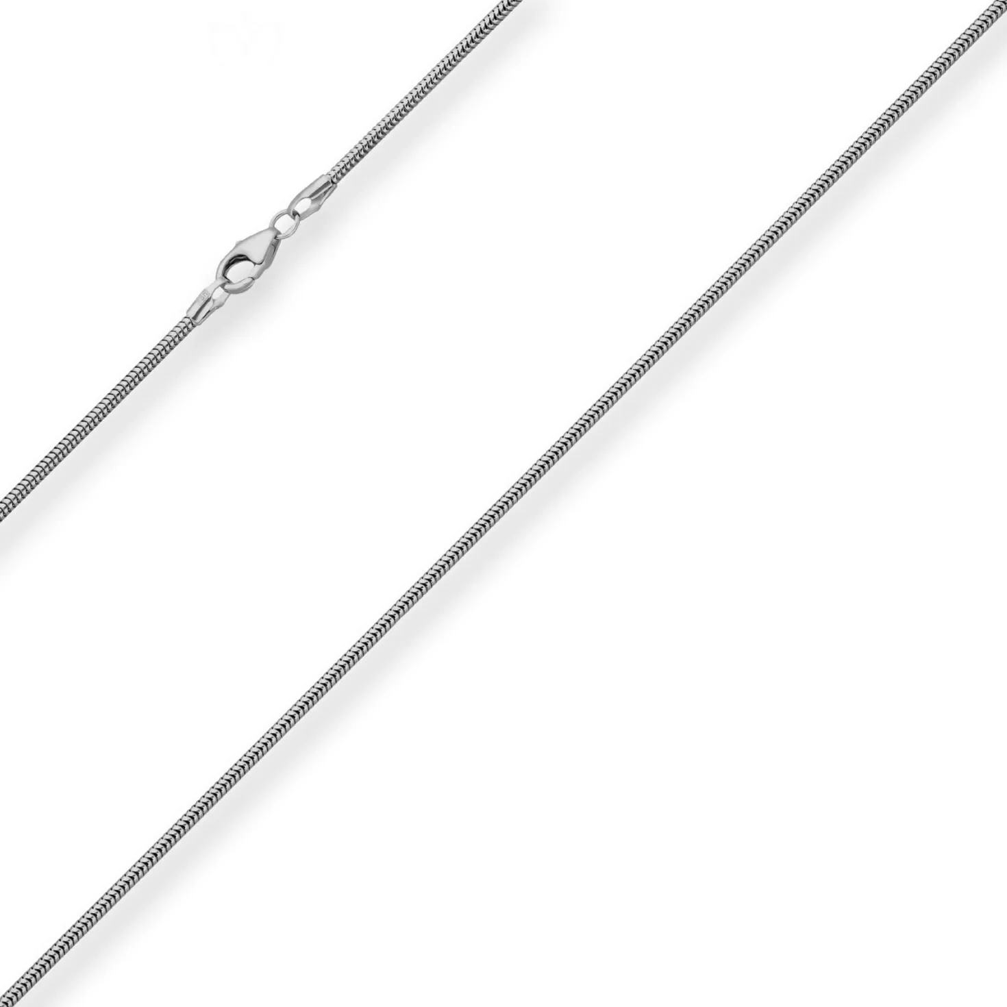 1,6mm Schlangenkette Kette Collier Halskette aus 925 Silber rhodiniert 40cm