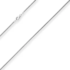 1,4mm Schlangenkette Kette Collier Halskette aus 925 Silber rhodiniert 55cm