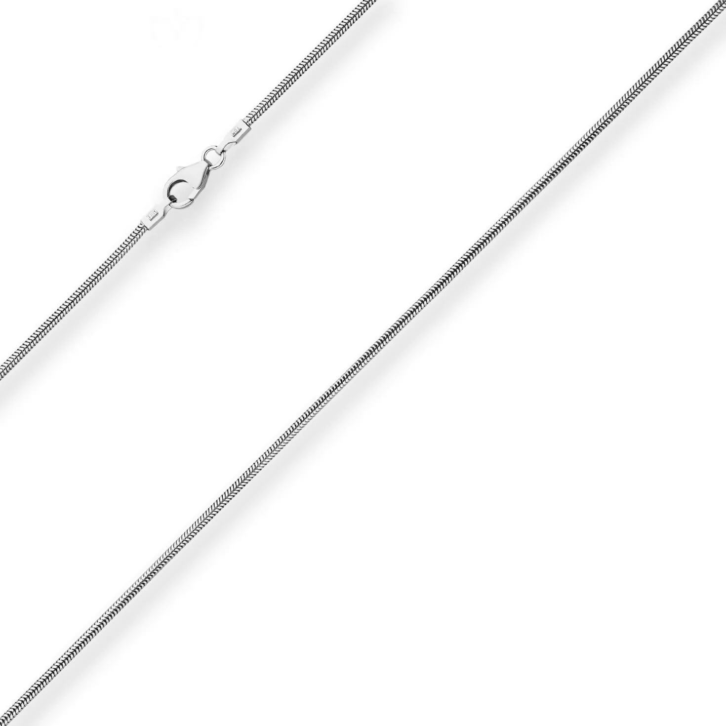 1,4mm Schlangenkette Kette Collier Halskette aus 925 Silber rhodiniert 55cm
