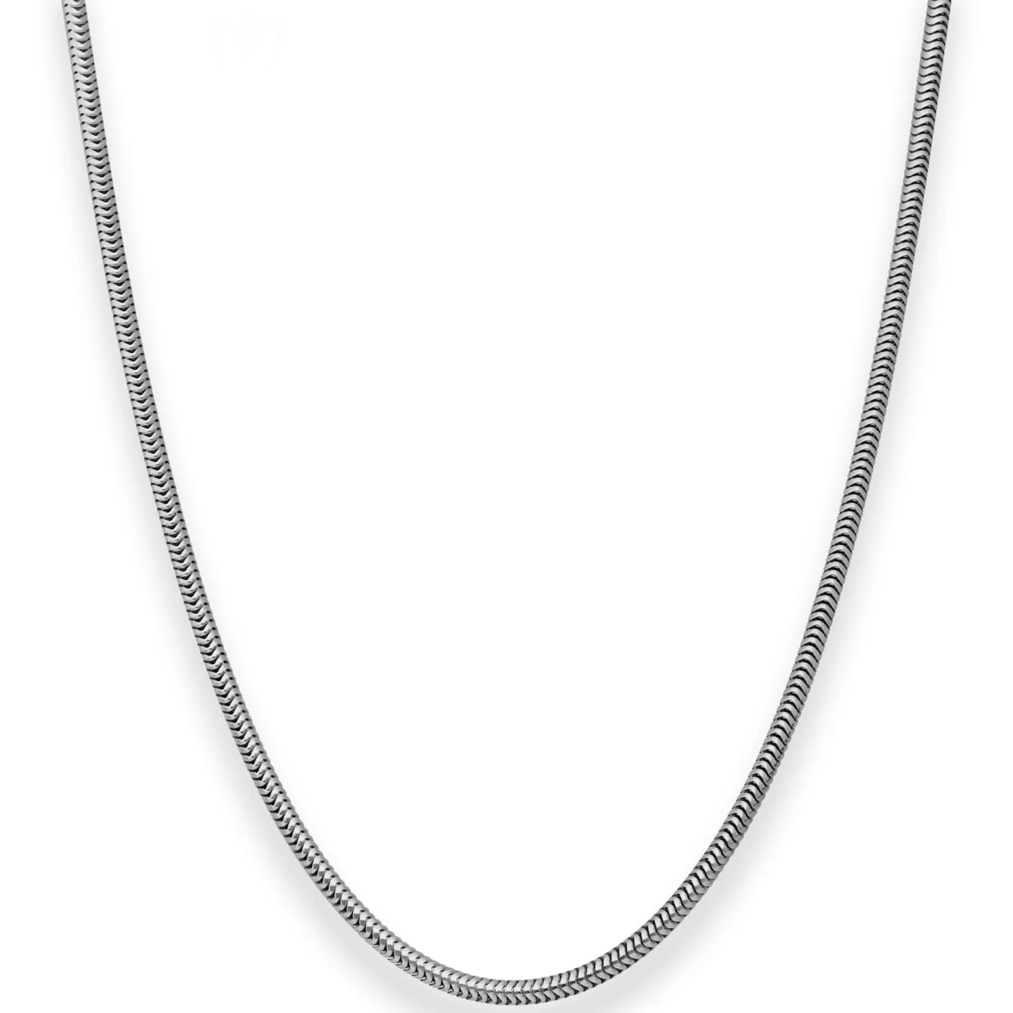 2,4mm Schlangenkette Kette Collier Halskette aus 925 Silber rhodiniert 45cm