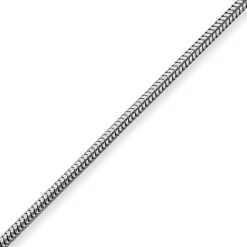 2,4mm Schlangenkette Kette Collier Halskette aus 925 Silber rhodiniert 45cm