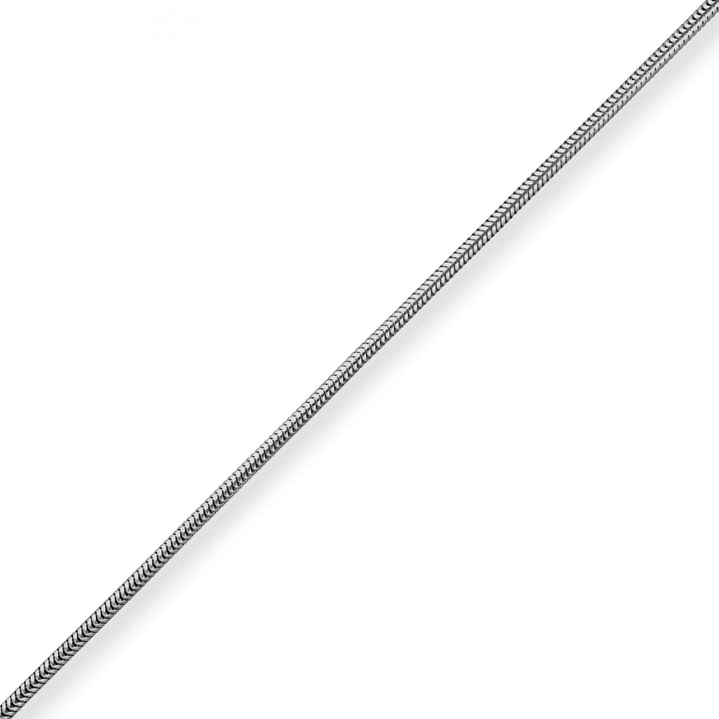 2,4mm Schlangenkette Kette Collier Halskette aus 925 Silber rhodiniert 45cm