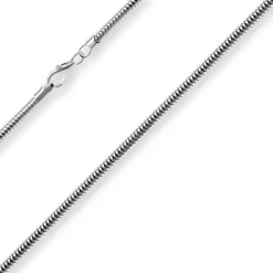 3,2mm Schlangenkette Kette Collier Halskette aus 925 Silber rhodiniert 60cm