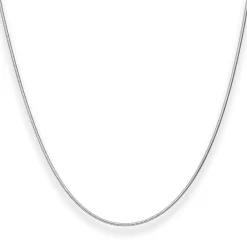 1,1mm Schlangenkette Kette Collier Halskette aus 925 Silber rhodiniert 45cm