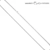 1,4mm Schlangenkette Kette 14Kt. 585 Weißgold 38cm rund